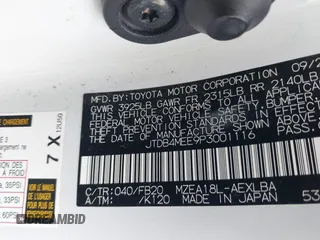 2023 Toyota Corolla LE z VIN JTDB4MEE9P3001116, wystawiony jako IAAI lot #41512246 z przebiegiem 27 882 mil mil oraz . Historia ofert i sprzedaży dostępna na DreamBid. Obrazek 9.