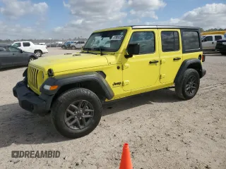 2024 Jeep Wrangler Sport S with VIN 1C4PJXDN2RW104171, listed as a Copart auction lot 47992425 with 14,838 mi miles and Salvage Title. Bid and sale history available at carsss.com. Image 1.