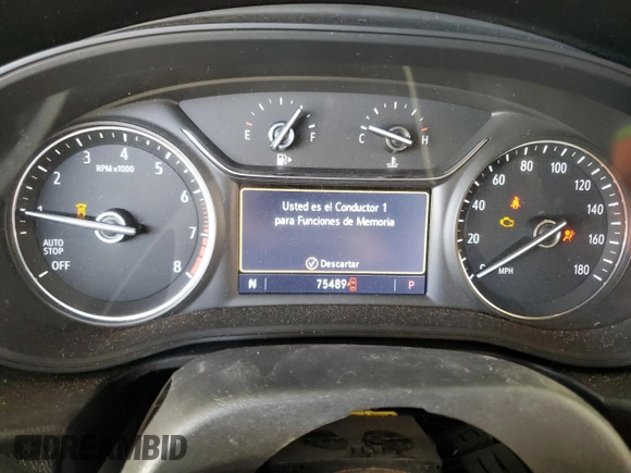 2019 Buick Regal Essence with VIN W04GP6SX0K1012938, listed as a Copart auction lot 48598045 with 75,489 mi miles and Salvage title. Bid and sale history available at DreamBid. Image 9.
