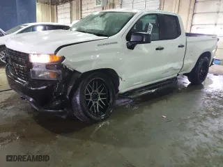 2019 Chevrolet Silverado 1500 Work Truck with VIN 1GCRYAEF7KZ186475, listed as a Copart auction lot 46179385 with 218,126 mi miles and Salvage Title. Bid and sale history available at carsss.com. Image 1.