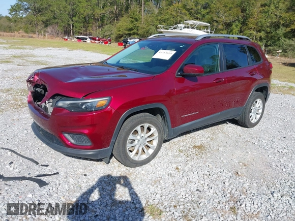 2021 Jeep Cherokee Latitude with VIN 1C4PJLCBXMD121269, listed as a IAAI auction lot 41717615 with 51,211 mi miles. Bid and sale history available at carsss.com. Image 17.