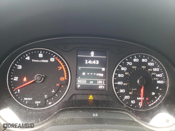2017 Audi A3 Sedan Premium with VIN WAUAUGFFXH1061906, listed as a Copart auction lot 44258753 with 90,335 mi miles. Bid and sale history available at carsss.com. Image 9.