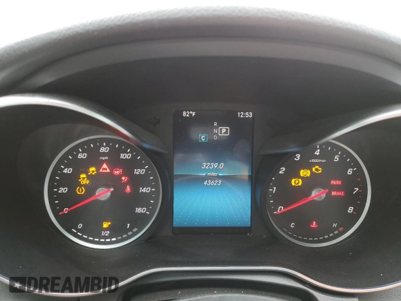 2019 Mercedes-Benz C 300 with VIN 55SWF8EB5KU303201, listed as a Copart auction lot 49098935 with 43,623 mi miles and Non Repairable. Bid and sale history available at carsss.com. Image 9.