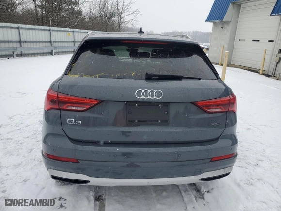 2021 Audi Q3 Premium with VIN WA1AUCF32M1130433, listed as a Copart auction lot 44853145 with 18,694 mi miles and Clean Title. Bid and sale history available at carsss.com. Image 6.