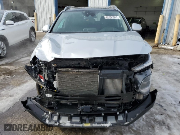 2020 Hyundai Santa Fe Limited with VIN 5NMS5CAA3LH174698, listed as a Copart auction lot 45596365 with 58,338 mi miles and Salvage Title. Bid and sale history available at carsss.com. Image 5.