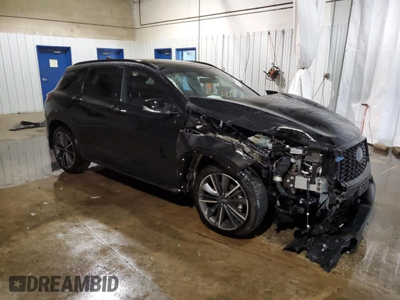 2024 Infiniti QX50 Sport with VIN 3PCAJ5FB0RF111251, listed as a Copart auction lot 74523554 with 2,563 mi miles and Salvage Title. Bid and sale history available at DreamBid. Image 4.