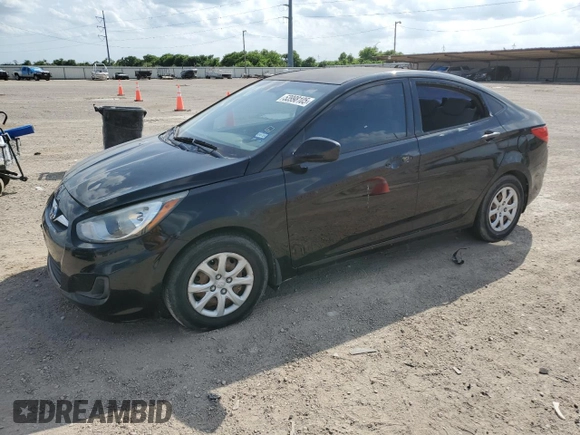 2013 Hyundai Accent GLS with VIN KMHCT4AE3DU394772, listed as a Copart auction lot 53998105 with 130,026 mi miles and Salvage Title. Bid and sale history available at carsss.com. Image 1.
