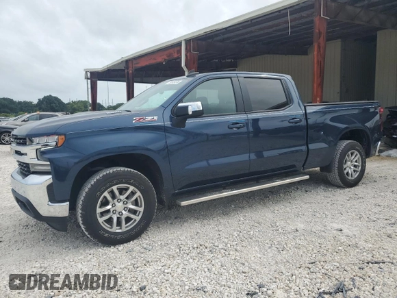2021 Chevrolet Silverado 1500 LT with VIN 3GCUYDET2MG286536, listed as a Copart auction lot 79515474 with 53,626 mi miles and Salvage Title. Bid and sale history available at carsss.com. Image 1.