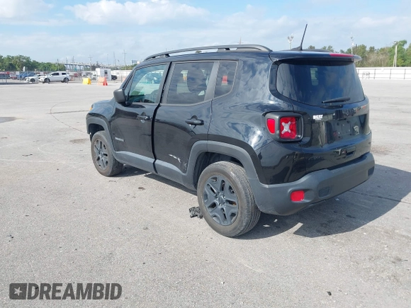 2018 Jeep Renegade Sport with VIN ZACCJBAB5JPH88551, listed as a IAAI auction lot 40937138 with 80,321 mi miles. Bid and sale history available at carsss.com. Image 3.