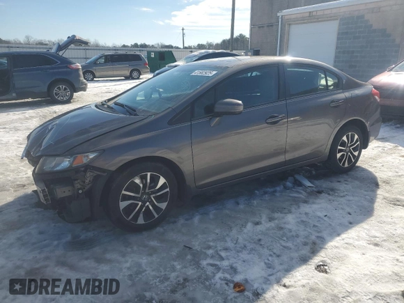 2014 Honda Civic Sedan EX with VIN 19XFB2F85EE269476, listed as a Copart auction lot 41582925 with 88,737 mi miles and Salvage Title. Bid and sale history available at carsss.com. Image 1.
