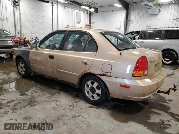 2005 Hyundai Accent GLS with VIN KMHCG45C85U579253, listed as a Copart auction lot 44936145 with 197,561 mi miles and Clean Title. Bid and sale history available at carsss.com. Image 2.