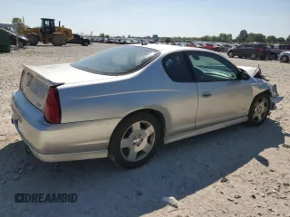 2006 Chevrolet Monte Carlo SS with VIN 2G1WL15C769424485, listed as a Copart auction lot 66903434 with 233,817 mi miles and Clean Title. Bid and sale history available at carsss.com. Image 3.