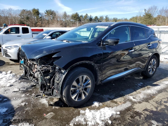 2017 Nissan Murano Platinum with VIN 5N1AZ2MH6HN145835, listed as a Copart auction lot 44970555 with 22,403 mi miles and Salvage Title. Bid and sale history available at carsss.com. Image 1.