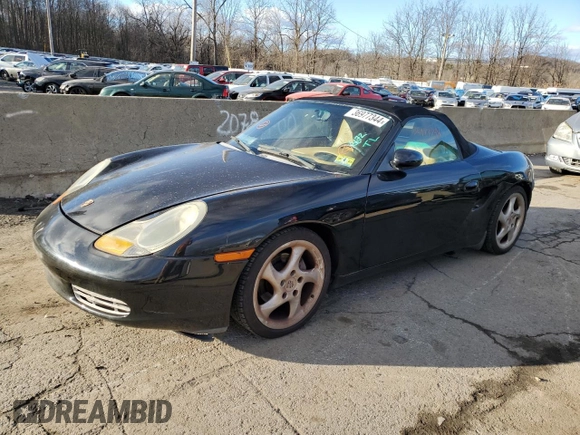 2000 Porsche Boxster z VIN WP0CA2980YU626358, wystawiony jako Copart lot #36977344 z przebiegiem 117 561 mil mil oraz Szkoda całkowita • Salvage title. Historia ofert i sprzedaży dostępna na DreamBid. Obrazek 1.
