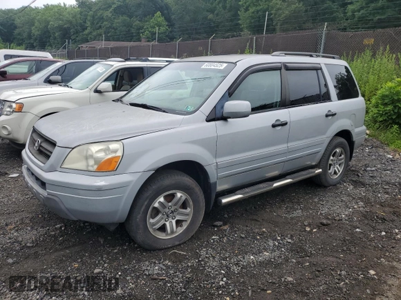 2003 Honda Pilot EX z VIN 2HKYF18763H581343, wystawiony jako Copart lot #60804525 z przebiegiem 236 636 mil mil oraz Szkoda całkowita • Salvage title. Historia ofert i sprzedaży dostępna na DreamBid. Obrazek 1.