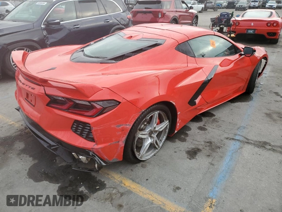 2023 Chevrolet Corvette 2LT with VIN 1G1YB2D44P5116636, listed as a Copart auction lot 86659504 with 2,027 mi miles and Salvage title. Bid and sale history available at DreamBid. Image 3.