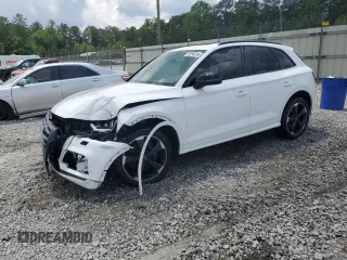 2020 Audi SQ5 Premium Plus with VIN WA1B4AFY3L2056419, listed as a Copart auction lot 55294295 with 51,490 mi miles and Salvage title. Bid and sale history available at DreamBid. Image 1.