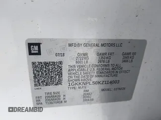 2019 GMC Acadia Denali with VIN 1GKKNPLS0KZ114003, listed as a IAAI auction lot 41246360 with 129,239 mi miles and . Bid and sale history available at carsss.com. Image 9.