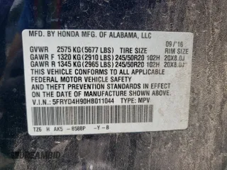 2017 Acura MDX Advance z VIN 5FRYD4H90HB011044, wystawiony jako Copart lot #55206385 z przebiegiem 201 377 mil mil oraz Szkoda całkowita • Salvage title. Historia ofert i sprzedaży dostępna na DreamBid. Obrazek 14.