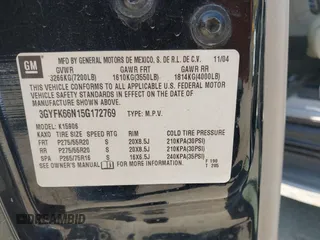 2005 Cadillac Escalade ESV z VIN 3GYFK66N15G172769, wystawiony jako IAAI lot #39249998 z przebiegiem 228 569 mil mil oraz . Historia ofert i sprzedaży dostępna na DreamBid. Obrazek 9.