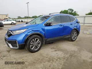 2021 Honda CR-V EX z VIN 7FARW1H5XME011613, wystawiony jako Copart lot #57522525 z przebiegiem Nie podano mil oraz Szkoda całkowita • Salvage title. Historia ofert i sprzedaży dostępna na DreamBid. Obrazek 1.
