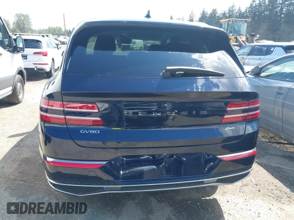 2025 Genesis GV80 Standard with VIN KMUHFESB5SU242028, listed as a IAAI auction lot 42111171 with 7,215 mi miles and . Bid and sale history available at DreamBid. Image 16.