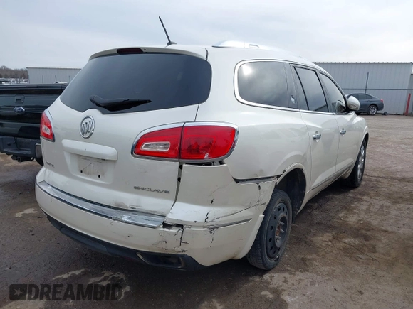 2014 Buick Enclave Leather with VIN 5GAKRBKD6EJ343148, listed as a IAAI auction lot 41710180 with 88,685 mi miles and . Bid and sale history available at DreamBid. Image 4.