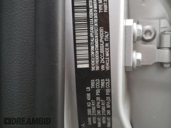 2018 Jeep Renegade Latitude с VIN ZACCJBBBXJPH00351, выставлен на аукционе Copart как лот 57058075 с пробегом 106 397 миль миль и Списание • Salvage title. История ставок и продаж доступна на DreamBid. Изображение 13.