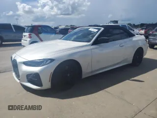 2023 BMW 4 Series 430i with VIN WBA23AT03PCL34563, listed as a Copart auction lot 73874654 with 0 mi miles and Salvage Title. Bid and sale history available at carsss.com. Image 1.