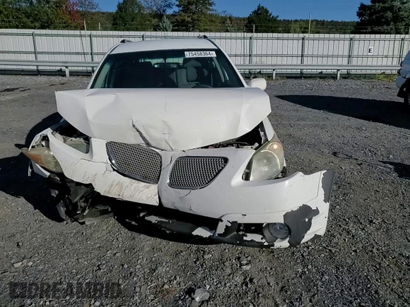 2005 Pontiac Vibe with VIN 5Y2SL63835Z417815, listed as a Copart auction lot 75458364 with 0 mi miles and Salvage Title. Bid and sale history available at carsss.com. Image 10.
