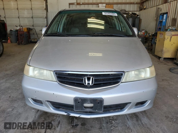 2002 Honda Odyssey EX z VIN 5FNRL18622B049511, wystawiony jako Copart lot #55265485 z przebiegiem 208 693 mil mil oraz Czysty tytuł • Clean title. Historia ofert i sprzedaży dostępna na DreamBid. Obrazek 5.