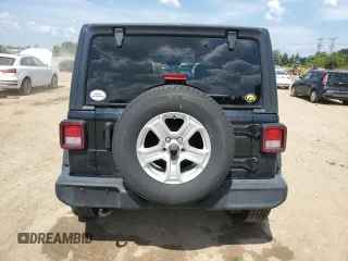 2021 Jeep Wrangler Unlimited Sport S with VIN 1C4HJXDN8MW523574, listed as a Copart auction lot 63010355 with 29,344 mi miles and Salvage title. Bid and sale history available at DreamBid. Image 6.