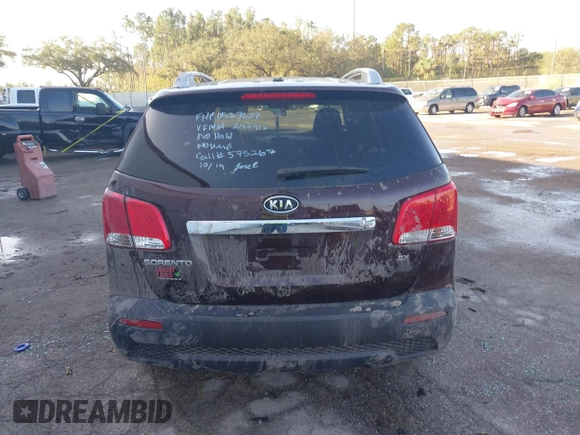 2012 Kia Sorento EX with VIN 5XYKUCA61CG247916, listed as a IAAI auction lot 40741466 with 1 mi miles. Bid and sale history available at carsss.com. Image 15.