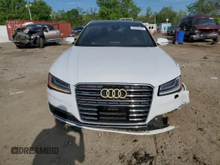 2015 Audi A8 4.0T with VIN WAU32AFD6FN006093, listed as a Copart auction lot 55259555 with 100,838 mi miles and Salvage title. Bid and sale history available at DreamBid. Image 5.