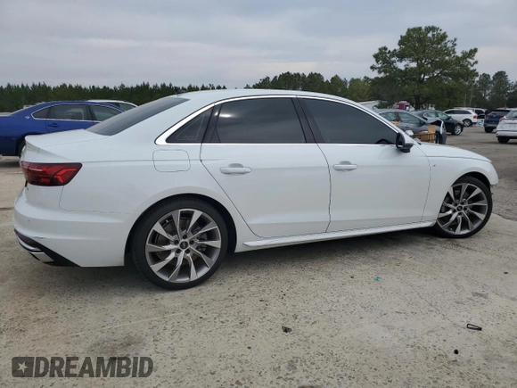 2021 Audi A4 S line Premium Plus with VIN WAUEAAF43MA039455, listed as a Copart auction lot 48759805 with 93,816 mi miles and Salvage Title. Bid and sale history available at DreamBid. Image 3.