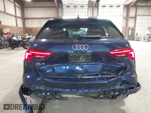 2021 Audi Q3 S line Premium Plus with VIN WA1EECF36M1061776, listed as a IAAI auction lot 42343842 with 40,521 mi miles and . Bid and sale history available at DreamBid. Image 6.