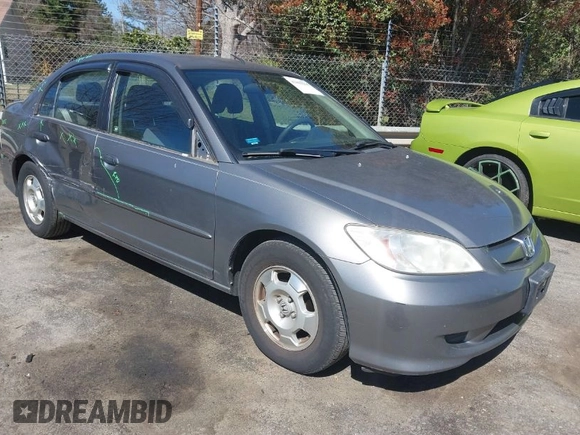 2004 Honda Civic with VIN JHMES966X4S021432, listed as a IAAI auction lot 41863664 with 213,261 mi miles. Bid and sale history available at carsss.com. Image 1.