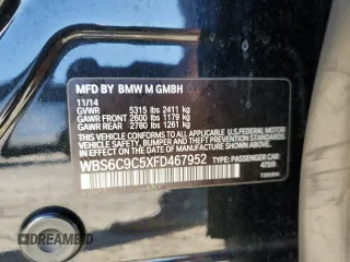 2015 BMW M6 z VIN WBS6C9C5XFD467952, wystawiony jako Copart lot #46312895 z przebiegiem 79 807 mil mil oraz Szkoda całkowita • Salvage title. Historia ofert i sprzedaży dostępna na DreamBid. Obrazek 12.