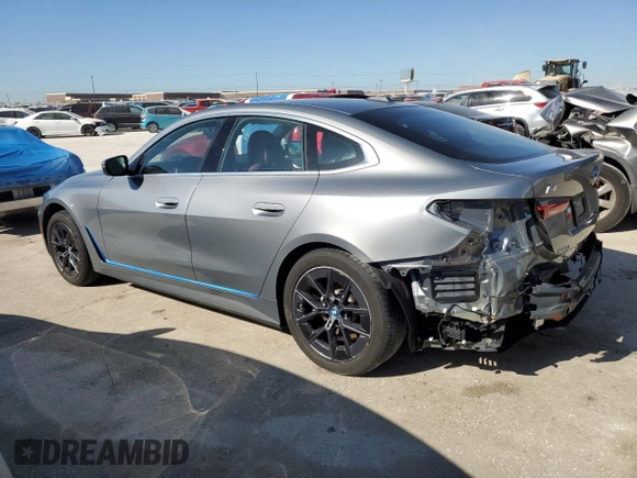 2023 BMW i4 eDrive40 with VIN WBY73AW08PFN59966, listed as a Copart auction lot 48546554 with 11,689 mi miles. Bid and sale history available at carsss.com. Image 2.