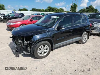 2016 Volkswagen Tiguan R-Line with VIN WVGAV7AX0GW600966, listed as a Copart auction lot 64258465 with 99,096 mi miles and Salvage title. Bid and sale history available at DreamBid. Image 1.