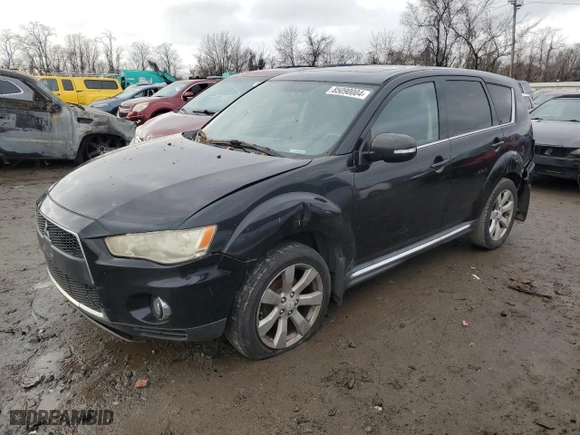 2010 Mitsubishi Outlander GT with VIN JA4JT5AX1AZ014100, listed as a Copart auction lot 85090004 with 221,802 mi miles and Salvage Title. Bid and sale history available at carsss.com. Image 1.