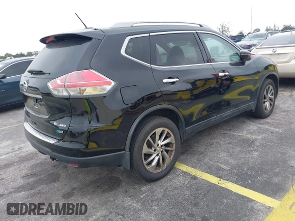 2014 Nissan Rogue SV with VIN 5N1AT2MV9EC775640, listed as a IAAI auction lot 41335425 with 84,424 mi miles and . Bid and sale history available at carsss.com. Image 4.