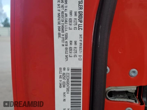 2013 Dodge Charger SXT with VIN 2C3CDXHG0DH730914, listed as a Copart auction lot 72643764 with 44,814 mi miles and Salvage Title. Bid and sale history available at carsss.com. Image 12.