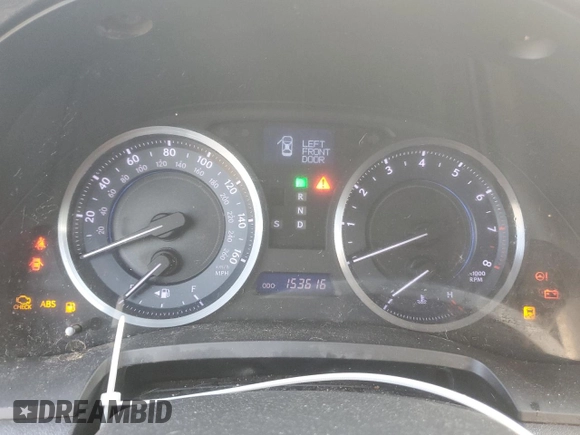 2013 Lexus IS 250 with VIN JTHBF5C27D5185429, listed as a Copart auction lot 43960165 with 153,616 mi miles and Salvage Title. Bid and sale history available at DreamBid. Image 9.