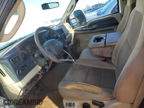 2005 Ford Excursion Special Serv z VIN 1FMNU40L85EC16731, wystawiony jako Copart lot #44333675 z przebiegiem 245 483 mil mil oraz Szkoda całkowita • Salvage title. Historia ofert i sprzedaży dostępna na DreamBid. Obrazek 7.