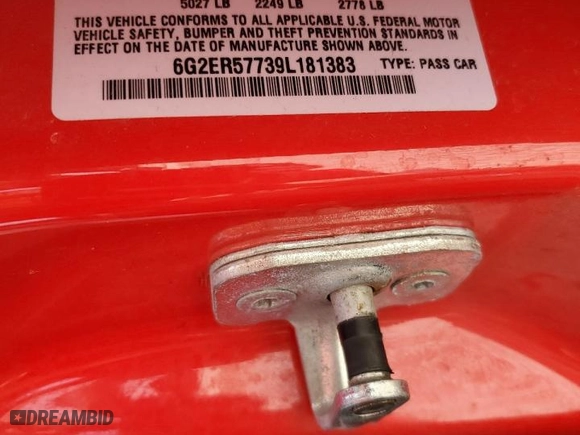 2009 Pontiac G8 with VIN 6G2ER57739L181383, listed as a Copart auction lot 70513954 with 0 mi miles and Salvage Title. Bid and sale history available at carsss.com. Image 13.