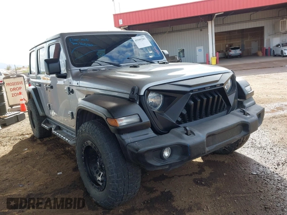 2020 Jeep Wrangler Unlimited Sport S z VIN 1C4HJXDN8LW126929, wystawiony jako IAAI lot #41949281 z przebiegiem 111 085 mil mil oraz . Historia ofert i sprzedaży dostępna na DreamBid. Obrazek 1.