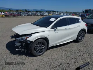 2018 Infiniti QX30 with VIN SJKCH5CPXJA043359, listed as a IAAI auction lot 42114863 with 64,172 mi miles. Bid and sale history available at carsss.com. Image 2.
