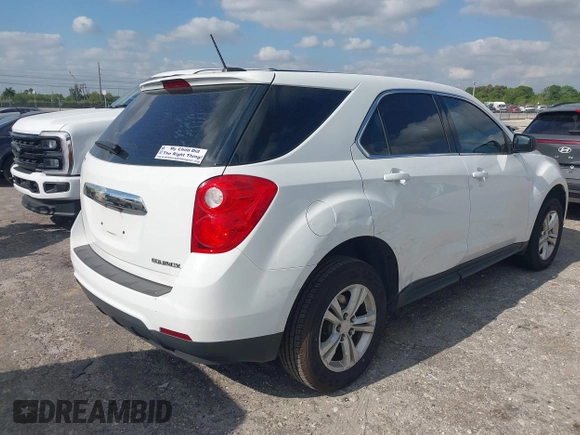 2015 Chevrolet Equinox LS with VIN 2GNALAEKXF1164985, listed as a IAAI auction lot 42134571 with 99,847 mi miles and . Bid and sale history available at DreamBid. Image 4.