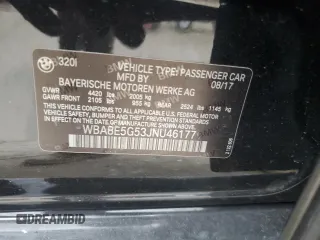 2018 BMW 3 Series 320i xDrive with VIN WBA8E5G53JNU46177, listed as a Copart auction lot 43113215 with 82,616 mi miles and Salvage Title. Bid and sale history available at carsss.com. Image 12.